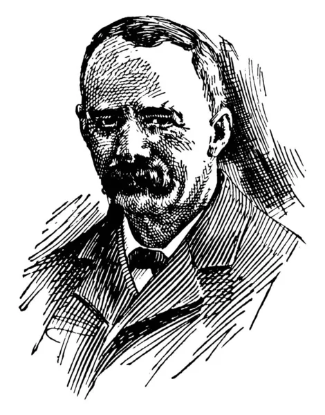 Edward Henry Harriman 1848 1909 Hij Een Amerikaanse Spoorlijn Uitvoerend — Stockvector