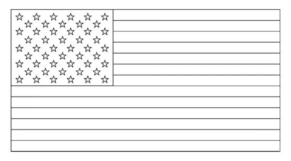 星米国旗 1960 この白い色のフラグは 上部左隅とフラグ ビンテージの線画の内側に水平の黒い線やイラストを彫刻の — ストックベクタ
