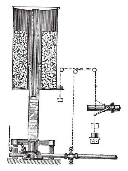 Acumulador Armstrong Ilustración Grabada Vintage Enciclopedia Industrial Lami 1875 — Vector de stock