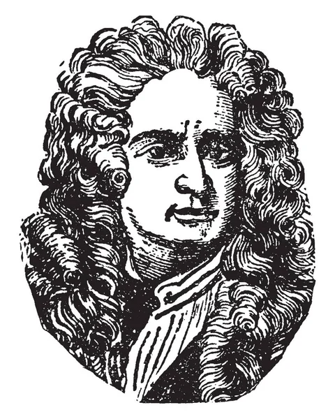 Sir Isaac Newton 1642 1727 Foi Matemático Astrônomo Físico Inglês — Vetor de Stock