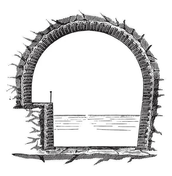 Mauvages Keresztmetszete Földalatti Szüreti Vésett Illusztráció Ipari Enciklopédia Lami 1875 — Stock Vector