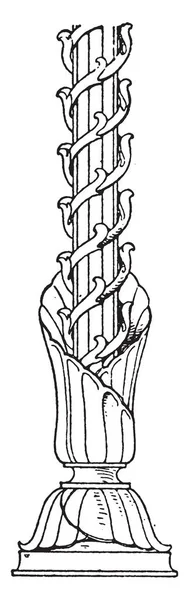 Вінтажна Ілюстрація Декоративного Стовпа — стоковий вектор