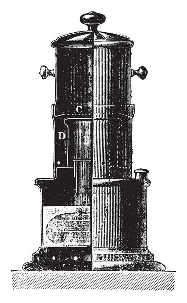 Lampe Formogene Illustration Gravée Vintage Encyclopédie Industrielle Lami 1875 — Image vectorielle