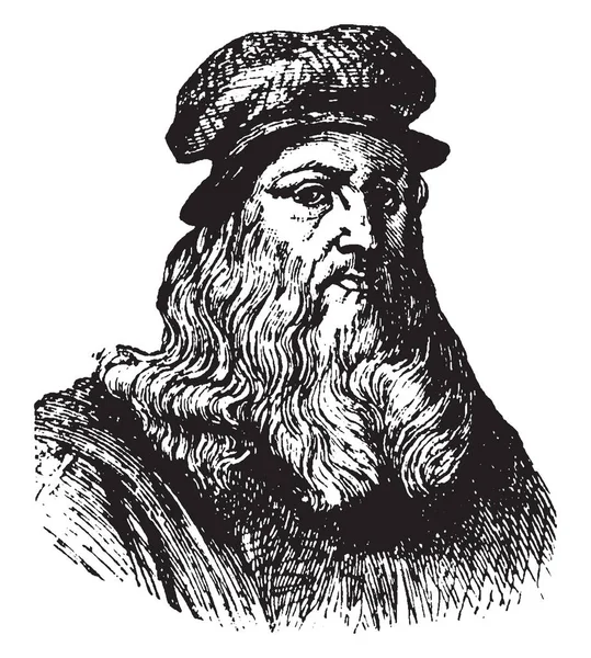 Leonardo Vinci 1452 1519 Był Malarz Rzeźby Inventor Podczas Renesansu — Wektor stockowy