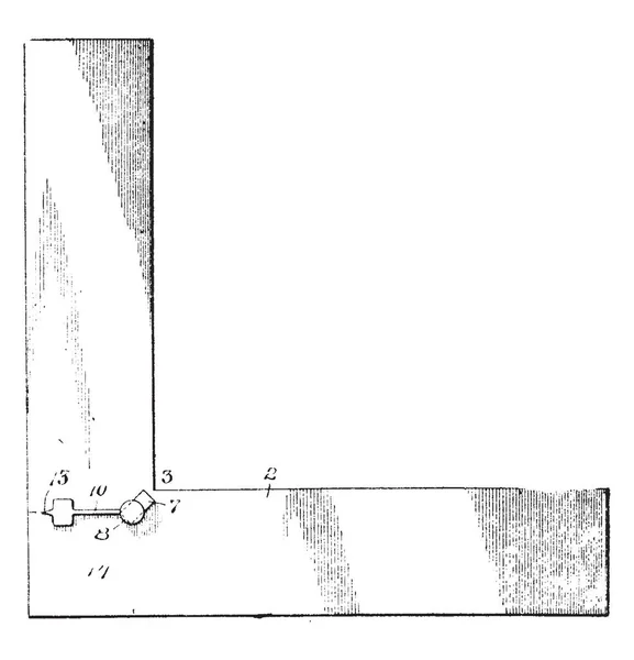 Questa Illustrazione Rappresenta Quadrato Lavorazione Del Legno Che Utilizzato Marcatura — Vettoriale Stock