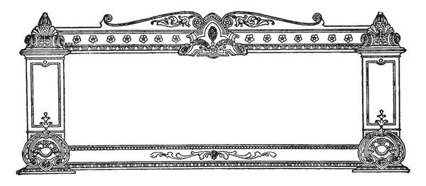 Украшенный Баннер Имеет Хорошие Текстуры Границе Этом Дизайне Рисунок Винтажной — стоковый вектор