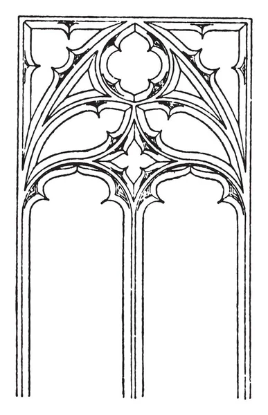Gotickými Kružbami Dva Hlavní Typy Deska Kružbami Čím Později Bar — Stockový vektor