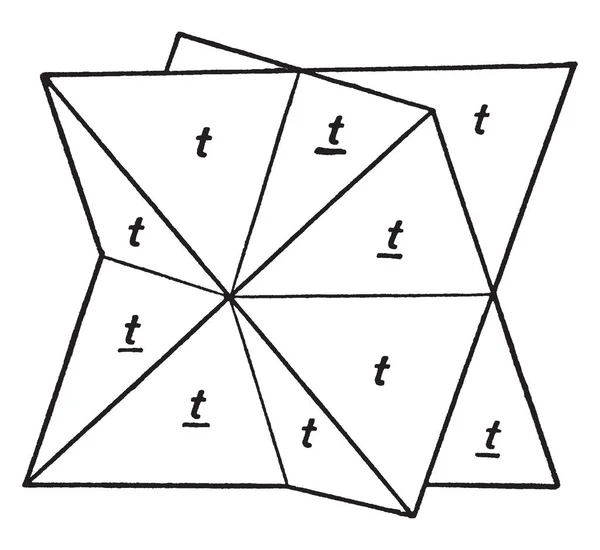 Det Här Diagrammet Representerar Tetrahedrite Med Parallella Axlar Vintage Linje — Stock vektor