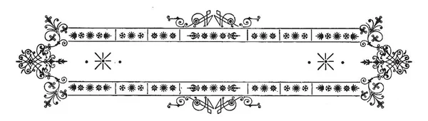 フィリグリー バナー葉デザインの境界線は その境界線が重い装飾が施された ヴィンテージの線描画や彫刻 — ストックベクタ
