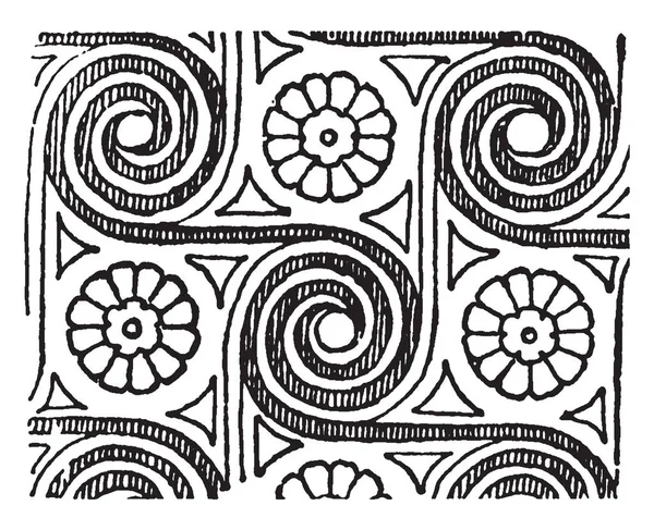 Spiral All Pattern Est Une Régularité Discernable Dessin Ligne Vintage — Image vectorielle