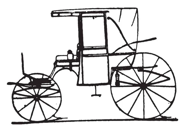 Landaulet Rockaway Que Modernos Carruajes Vehículos Moda Uso General Dibujo — Archivo Imágenes Vectoriales