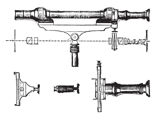 Sacarímetro Ilustración Grabada Vintage Enciclopedia Industrial Lami 1875 — Archivo Imágenes Vectoriales