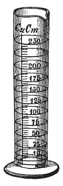 Graderad Cylinder Vintage Linje Ritning Eller Gravyr Illustration — Stock vektor