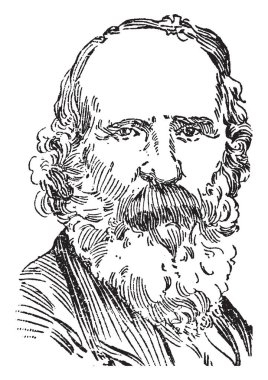 William, 1811-1885, o bir Amerikalı ressam ve portre sanatçısı, vintage çizgi çizme veya oyma illüstrasyon sayfaydı