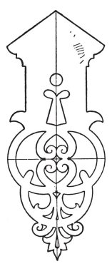 Mavna Pansiyon Crest, delikli gizlemek, yatay kereste, aşıkları, çatı, vintage çizgi çizme veya illüstrasyon oyma.