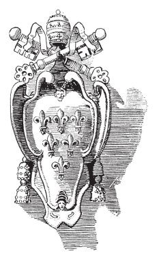 Paul III bir Papa çizim veya illüstrasyon oyma Roman, vintage uyumludur.