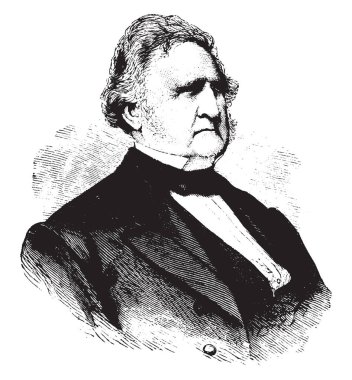 Winfield Scott, 1786-1866, Amerika Birleşik Devletleri Ordusu Genel, vintage çizgi çizme veya oyma illüstrasyon biriydi