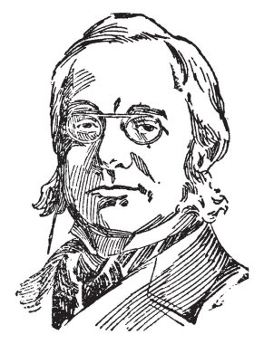 Max Muller, 1823-1900, o bir Alman filolog ve Oryantalist, vintage çizgi çizme veya oyma illüstrasyon yapıldı.