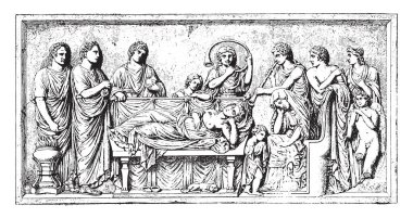 Conclamation (Louvre kısma), vintage oyulmuş illüstrasyon