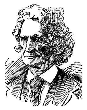 James D. Dana, 1813-1895, o bir Amerikalı jeolog, mineralog, yanardağ bilimcisi ve zoolog, vintage çizgi çizme veya oyma illüstrasyon yapıldı.