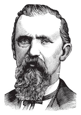 Lindsay Rossa, 1831-1915, o bir İrlandalı Fenian lideri ve İrlanda Cumhuriyetçi Kardeşliği, vintage çizgi çizme veya oyma illüstrasyon önemli üyesi oldu