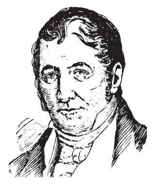 Eli Whitney, 1765-1825, o bir Amerikan icat çırçır, vintage çizgi çizme veya illüstrasyon oyma için ünlü mucit