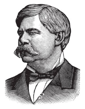 Tatlım Zebulon B. Vance, 1830-1894, bir Konfederasyon askeri memur ve Vali Kuzey Carolina, vintage çizgi çizme veya oyma illüstrasyon biriydi