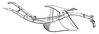 Plough Wilkie, vintage illüstrasyon kazınmış. Endüstriyel ansiklopedi E.-O. Lami - 1875
