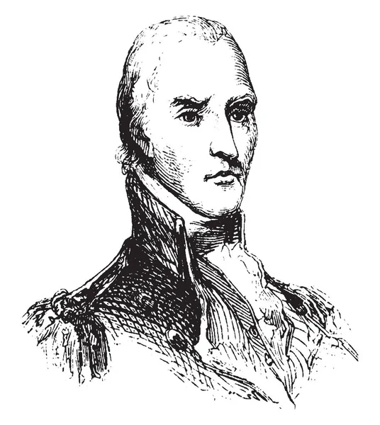 John Stark 1728 1822 Hän Oli Kenraalimajuri Manner Armeijan Vintage — vektorikuva