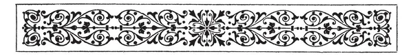 Filigree Divider Tem Padrão Horizontal Antigo Nesta Imagem Desenho Linha — Vetor de Stock