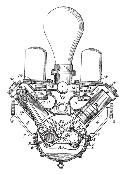 Ilustracja Przedstawia Pompy Typu Tłokowej Który Urządzenie Mechaniczne Które Przenosi — Wektor stockowy