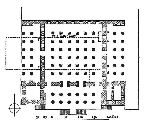 Plan Salle Xerxès 485 465 Est Plan Palais Selon Weld — Image vectorielle