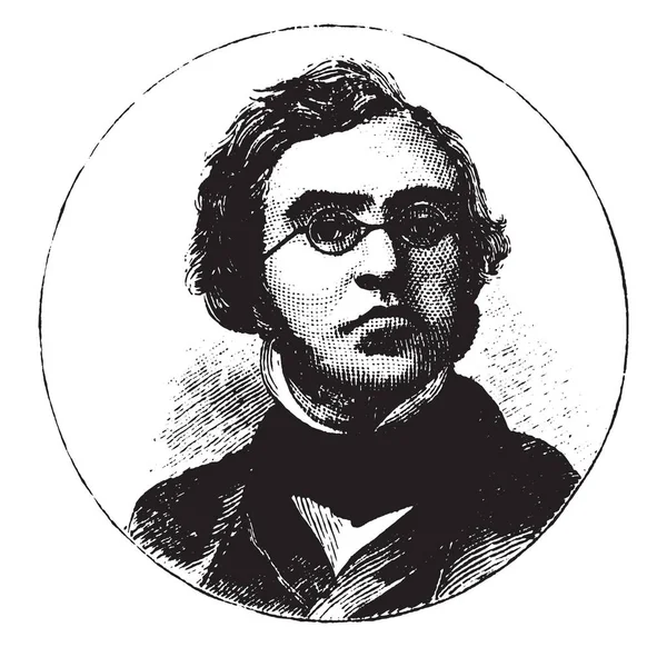 William Thackeray 1811 1863 Bir Ngiliz Roman Yazarı Yazar Yazar — Stok Vektör