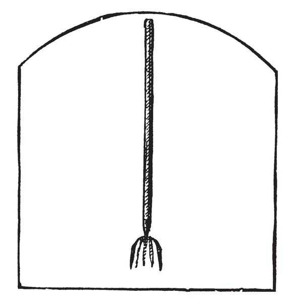 Esta Imagen Parece Instrumento Puntiagudo Con Púas Utilizado Para Apuñalar — Archivo Imágenes Vectoriales