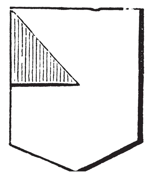 陀螺仪是由两条线形成的三角形图形 复古线条绘制或雕刻插图 — 图库矢量图片