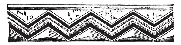 Chevron Molding Состоит Орнамента Лада Разнообразных Конфигураций Типичной Конструкции Баттеншва — стоковый вектор