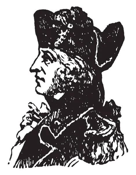 Braddock 1695 1755 Était Officier Britannique Commandant Chef Des Forces — Image vectorielle