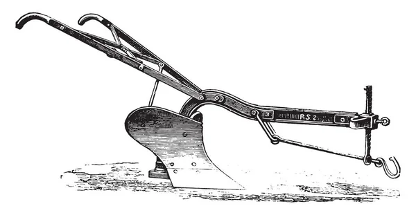 Pluh Železné Eckert Vintage Gravírovanou Průmyslové Encyklopedii Lami 1875 — Stockový vektor