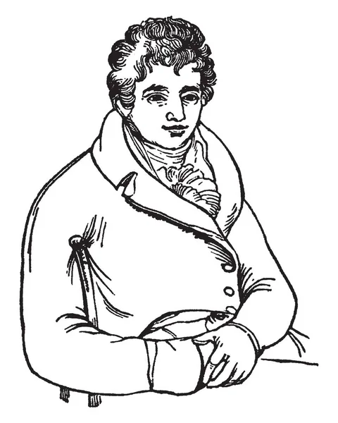로버트 1765 1815 미국의 엔지니어와 발명자 불리는 증기선의 클레어 빈티지 — 스톡 벡터