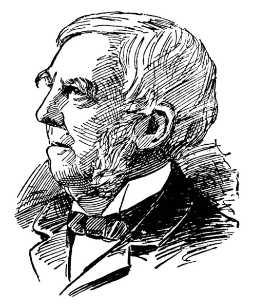 Холмс Оливер 1809 1894 Американский Врач Поэт Полиграф График Гравировка — стоковый вектор