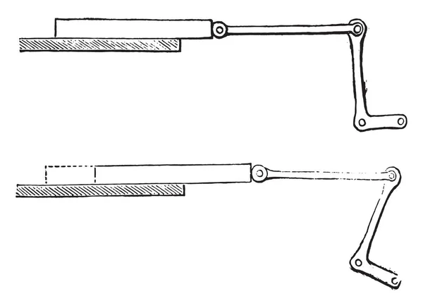 Gewone Frame Perrotine Vintage Gegraveerd Illustratie Industriële Encyclopedie Lami 1875 — Stockvector