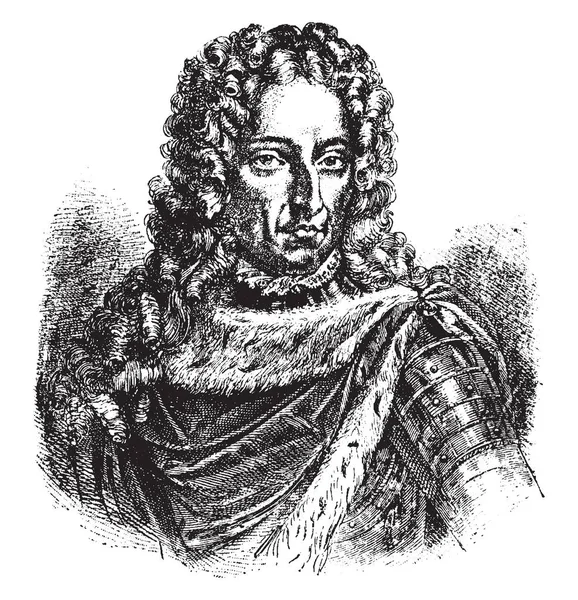 Iii 1650 1702 他是一个橙色王子和英格兰国王 爱尔兰和苏格兰 复古线条画或雕刻插图 — 图库矢量图片
