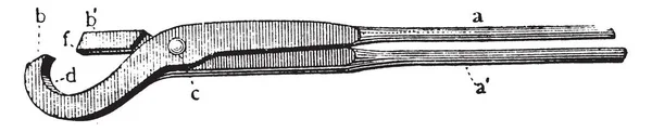 Esta Ilustración Representa Pipe Tongs Que Utilizan Los Fontaneros Atornillado — Archivo Imágenes Vectoriales