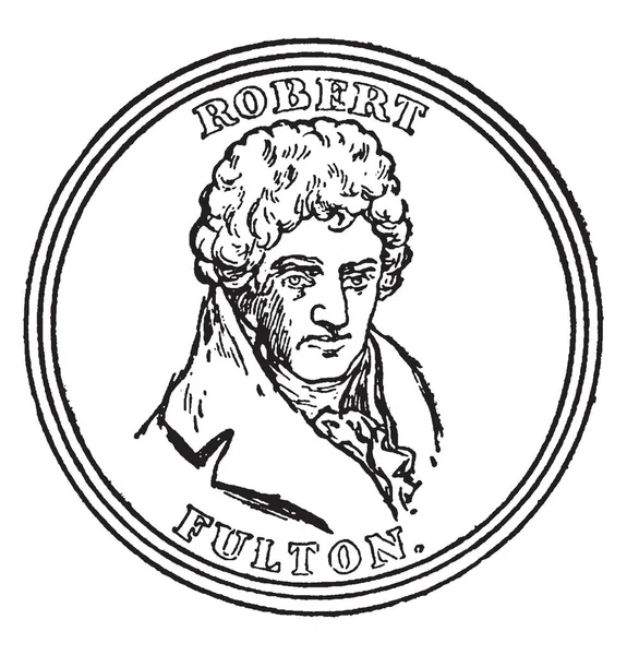 Robert Fulton 1765 1815 Était Ingénieur Inventeur Américain Célèbre Pour — Image vectorielle