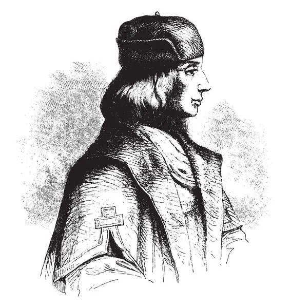 Quentin Matsys 1466 1530 Był Malarzem Flamandzkiej Tradycji Założyciel Szkoły — Wektor stockowy