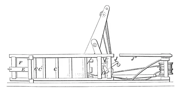 Esta Ilustración Representa Cotton Press Que Diseño Permite Que Algodón — Archivo Imágenes Vectoriales