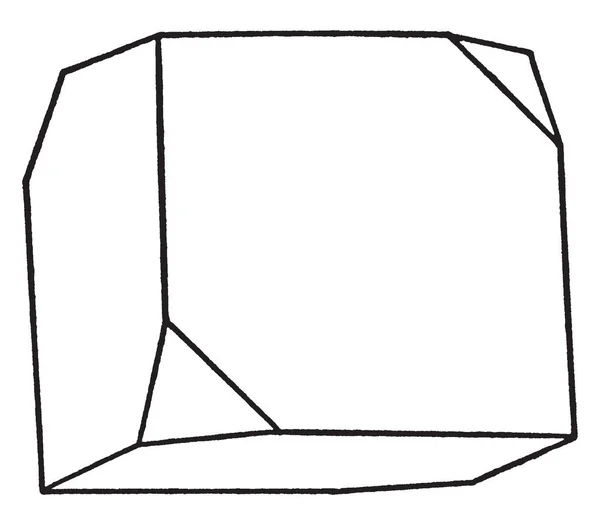 Таран Представляет Собой Модифицированный Куб Винтажный Рисунок Линии Завораживающую Иллюстрацию — стоковый вектор
