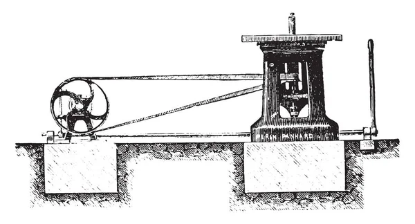 Elevação Pedregulho Fuso Ilustração Gravada Vintage Enciclopédia Industrial Lami 1875 — Vetor de Stock