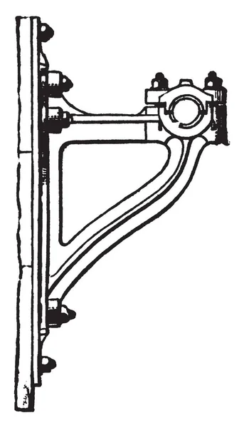 Soporte Pared Soporte Cesta Colgante Soporte Cortina Soportes Pared Dibujo — Archivo Imágenes Vectoriales