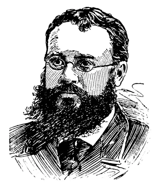 John Fiske 1842 1901 Fue Filósofo Historiador Estadounidense Que Dio — Vector de stock
